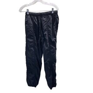 Undefeated Pants Women's Size Small Black Windbreaker Stretch Waist